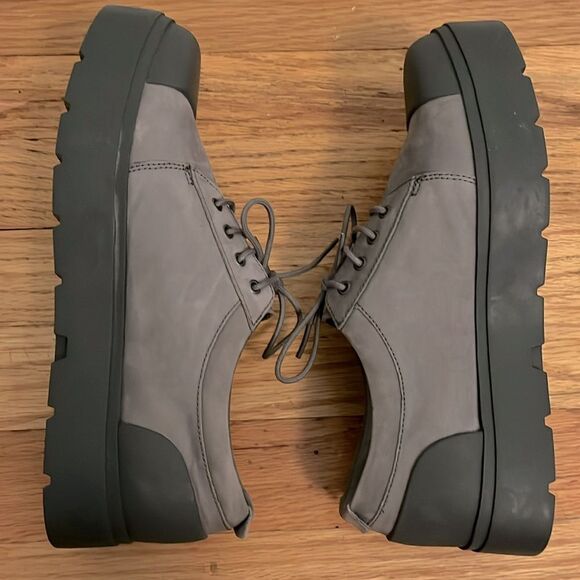 Camper platform Vintar Gray Nubuck Leather lace up brogues size 39/ US 39 - Picture 8 of 12